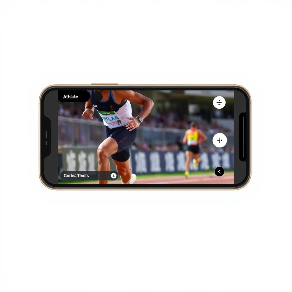 Athlète suivant ses progrès via une application mobile
