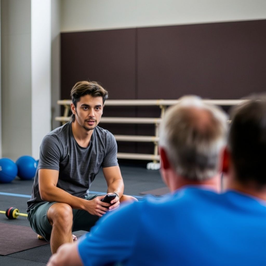 Coach planifiant une séance d'entraînement